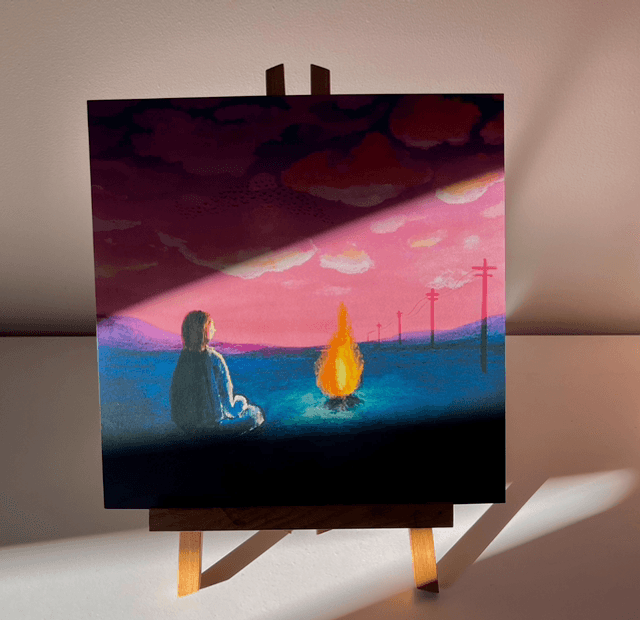 1) Šiluma iliustracija - Warmth Print