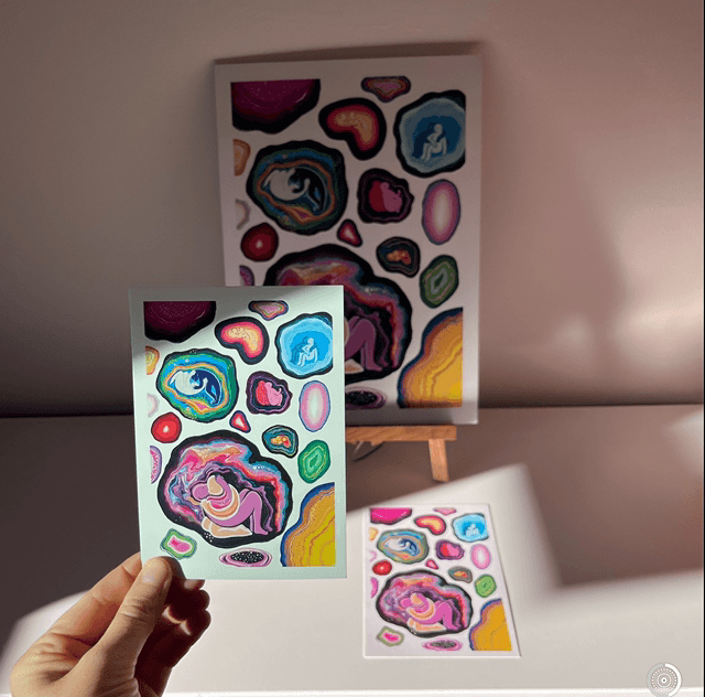 Brangakmeniai iliustracija - Gemstones Print